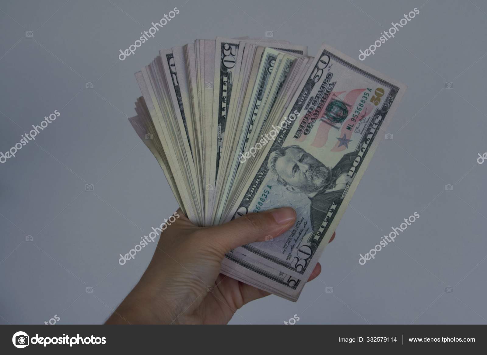 手握100美元钞票手头上的钱商业概念—— 库存社论照片© YaseminOlgunozBerber #332579114