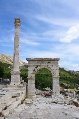 Sagalassos Antik Kenti, Burdur, Türkiye - 29 Nisan 2018. Sagalassos antik kenti, Burdur Türkiye.
