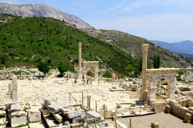 Sagalassos Antik Kenti, Burdur, Türkiye - 29 Nisan 2018. Sagalassos antik kenti, Burdur Türkiye.