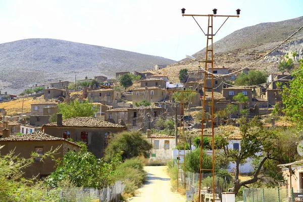 Çanakkale Nin Gökçeada Kentindeki Büyük Yunan Köyü Olan Derekoy Terk — Stok fotoğraf
