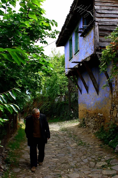 Utsikt Över Fönstren Det Gamla Huset Turkiet — Stockfoto