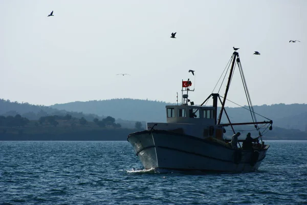 Ayvalik Balikesir Τουρκία Νοεμβρίου 2009 Αλιευτικό Σκάφος Στην Ακτή Της — Φωτογραφία Αρχείου