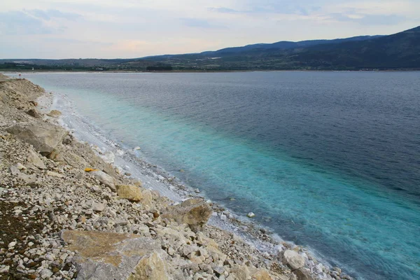 Blick Vom Lake Salda Einem Mittelgroßen Kratersee Südwesten Der Türkei — Stockfoto