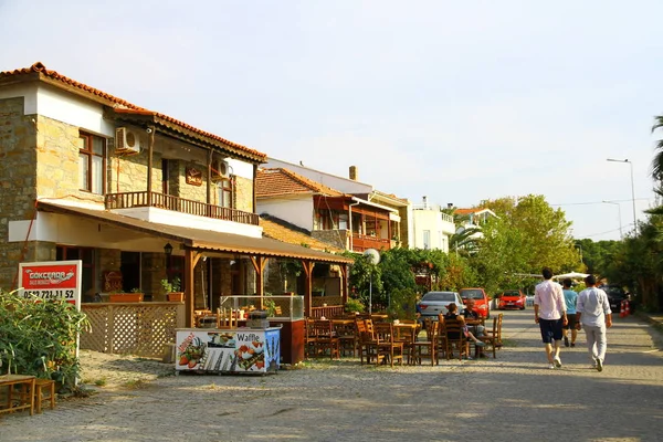 Uitzicht Schattige Huizen Het Eiland Turkije — Stockfoto