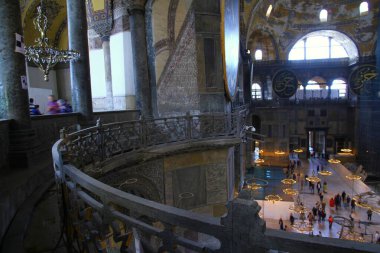 HAGHIA SOPHIA MÜZESİ, SULTANAHMET, İSTANBUL, TURKEY - 19 Mayıs 2017. Ayasofya bir Yunan Ortodoks Kilisesi idi, daha sonra bir imparatorluk camisi ve şimdi İstanbul 'da bir müze..