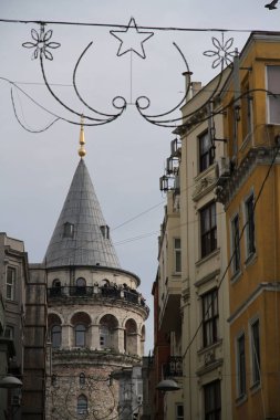 Sokak manzarası, eski binaların cepheleri, Türkiye