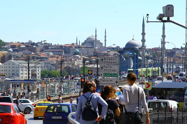 Vista Sobre Ruas Fachadas Edifícios Antigos Istambul Turquia — Fotografia de Stock