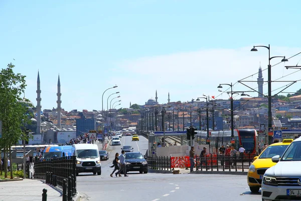 Вид Улицы Фасады Старых Зданий Стамбула Турция — стоковое фото