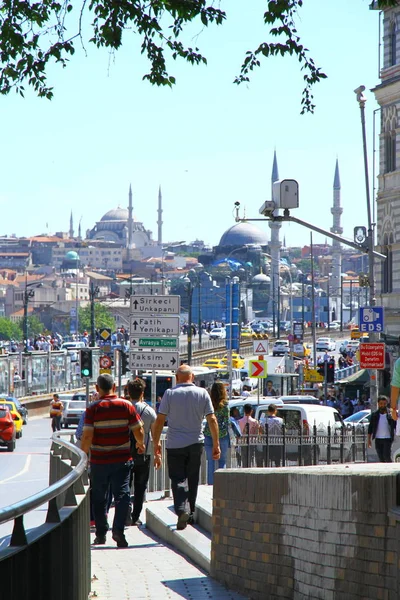Вид Улицы Фасады Старых Зданий Стамбула Турция — стоковое фото