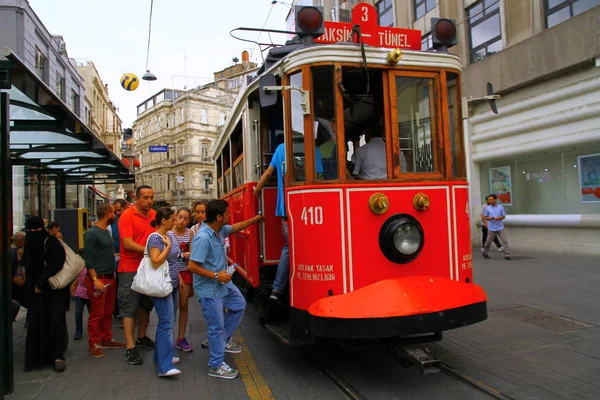 Vista Sul Vecchio Tram Sulla Strada Turchia — Foto Stock