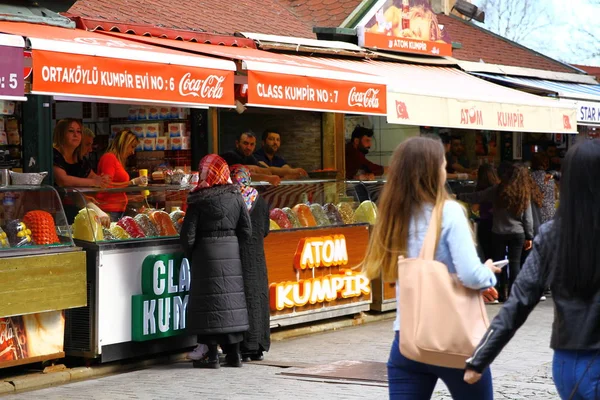 View Row Street Vendors Sweets Food City Turkey — 图库照片