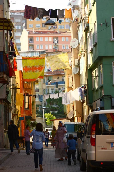 Pohled Ulice Fasády Starých Budov Městě Turecko — Stock fotografie