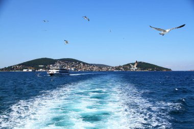 İstanbul Prens Adaları 'ndan güzel deniz manzarası.