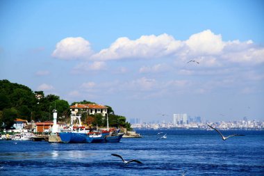 İstanbul Prens Adaları 'ndan güzel deniz manzarası.