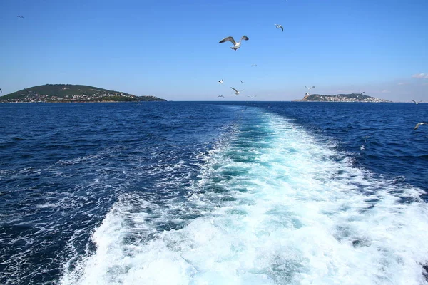 Όμορφη Θέα Στη Θάλασσα Από Νησιά Prince Κωνσταντινούπολη — Φωτογραφία Αρχείου