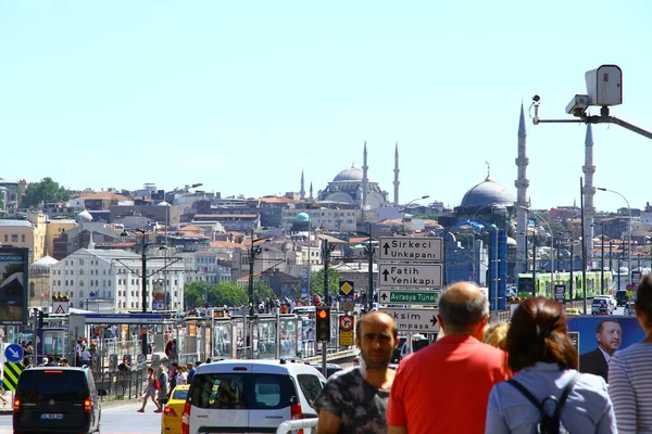 Vista Sobre Ruas Fachadas Edifícios Antigos Istambul Turquia — Fotografia de Stock