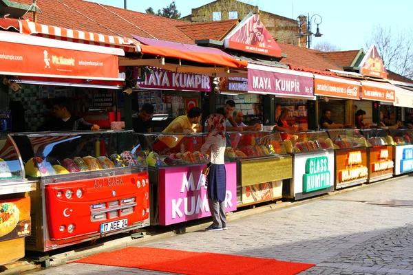 View Row Street Vendors Sweets Food City Turkey — Foto de Stock