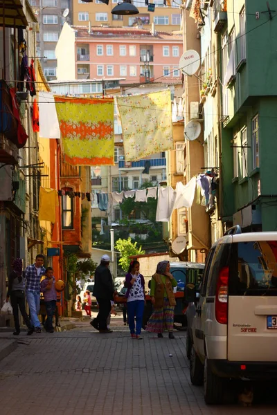 Sokak Manzarası Eski Binaların Cepheleri Türkiye — Stok fotoğraf