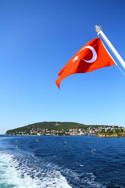 Όμορφη Θέα Στη Θάλασσα Από Νησιά Prince Κωνσταντινούπολη — Φωτογραφία Αρχείου
