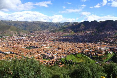  Sacsayhuaman Kalesi 'ndeki tepe, Cusco Peru