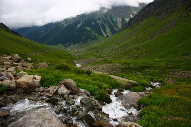 Türkiye 'nin Karadeniz bölgesindeki Rize' nin Elevit tepesinden güzel bir manzara.