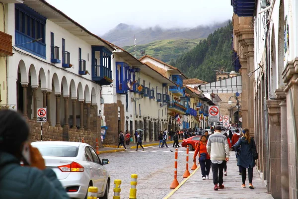 Cusco Peru Березня 2019 Вуличний Вид Куско Красиве Місто Колоніальною — стокове фото