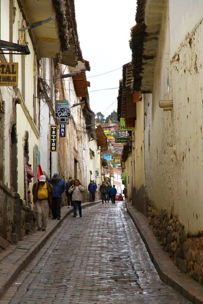 Vista Calles Fachadas Edificios Ciudad Colina Cusco Perú — Foto de Stock