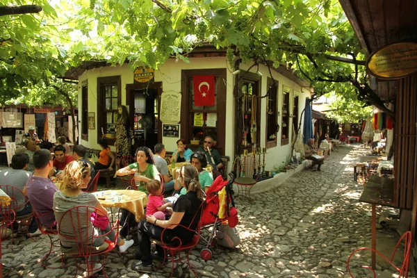 View Cute Old Street Cafe Turkey — Foto de Stock