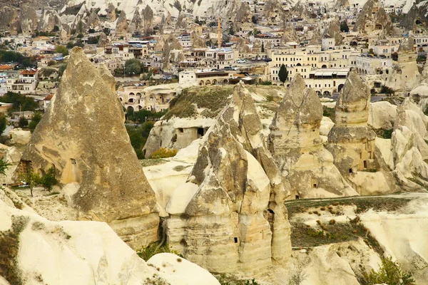 Widok Miasta Goreme Regionie Kapadocja Turcja — Zdjęcie stockowe