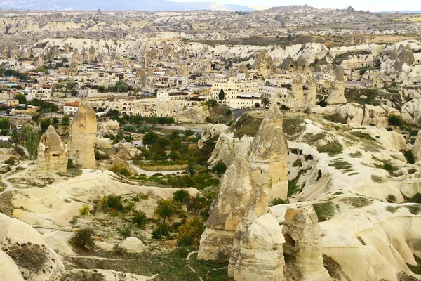 View Goreme Town Cappadocia Region Turkey — Stock Photo, Image