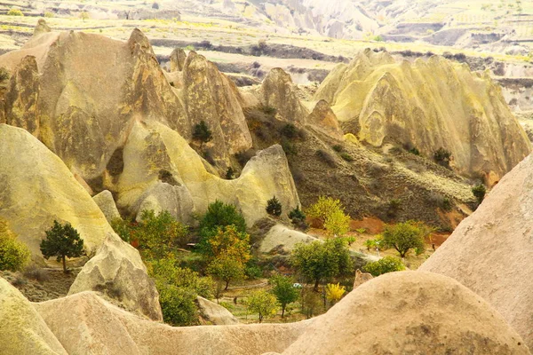 Piękne Formacje Skalne Bajkowe Kominy Cappadocia Turcja — Zdjęcie stockowe