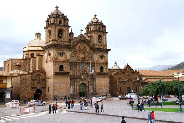 쿠스코 대성당 Plaza Armas Cusco 2019 아름다운 쿠스코 대성당 — 스톡 사진