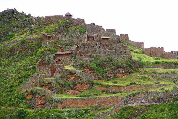 Αρχαιολογικό Συγκρότημα Πισάκ Κούσκο Περού Απριλίου 2019 Θέα Προς Τις — Φωτογραφία Αρχείου