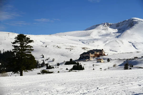 Schneelandschaft Den Bergen — Stockfoto