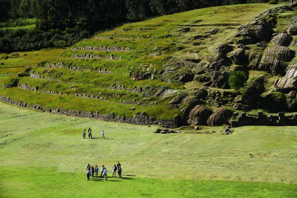 Fortaleza Sacsayhuaman Cusco Perú Marzo 2019 Murales Incas Fortaleza Sacsayhuaman — Foto de Stock