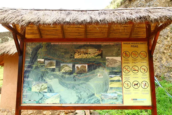 Peta Zona Arkeologi Moray Menunjukkan Bentuk Melingkar Teras Inca Peru — Stok Foto