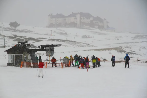 Uludag Bursa Türkei Februar 2018 Blick Vom Skizentrum Den Bergen — Stockfoto