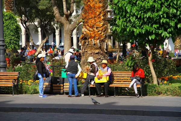 View Street Vendors Souvenirs Streets Peru — Stock Photo, Image