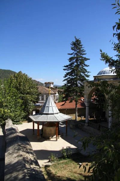 Vista Del Antiguo Patio Con Edificios Antiguos Turquía —  Fotos de Stock