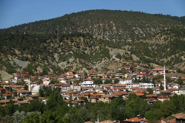 Vue Sur Petit Village Près Une Montagne Pérou — Photo