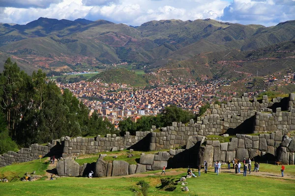 Sacsayhuaman Erőd Cusco Peru 2019 Március Inca Falak Sacsayhuaman Erődben — Stock Fotó