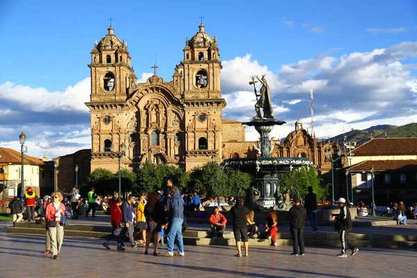 쿠스코 대성당 Plaza Armas Cusco 2019 쿠스코의 광장인 플라자 아마스 — 스톡 사진