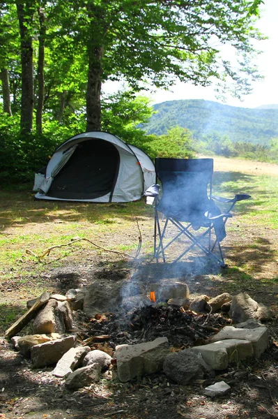Utsikt Från Campingplats Fjällen — Stockfoto