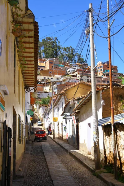 Cusco Peru Березня 2019 Вуличний Вид Куско Красиве Місто Колоніальною — стокове фото