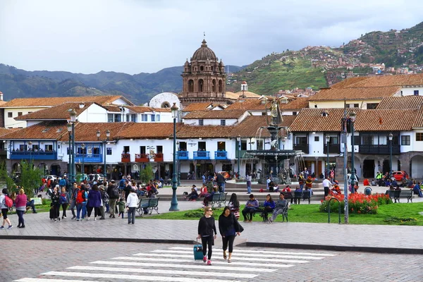 Plaza Armas Cusco Peru Березня 2019 Вид Плаза Армас Яка — стокове фото