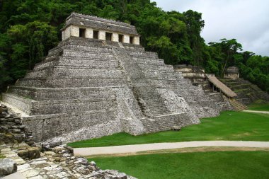 Palenque Maya Harabeleri, Chiapas, Meksika. Palenque antik Maya harabeleri Chiapas 'ta