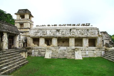 Palenque Maya Harabeleri, Chiapas, Meksika. Palenque antik Maya harabeleri Chiapas 'ta