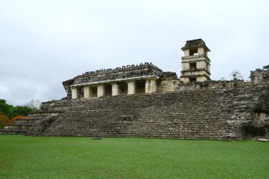 Palenque Maya Harabeleri, Chiapas, Meksika. Palenque antik Maya harabeleri Chiapas 'ta