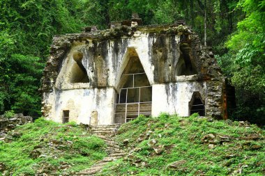 Palenque Maya Harabeleri, Chiapas, Meksika. Palenque antik Maya harabeleri Chiapas 'ta