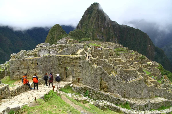 Machu Picchu Ancient City Urubamba River Valley Perú Una Vista — Foto de Stock
